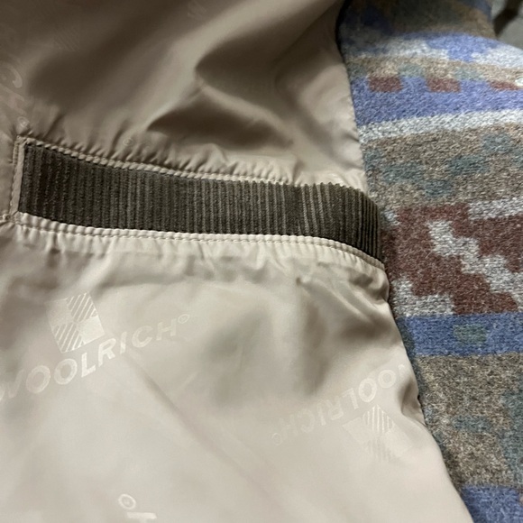 Long Vintage Woolrich Southwestern Coat Aztec Blanket Warm - Picture 7 of 9